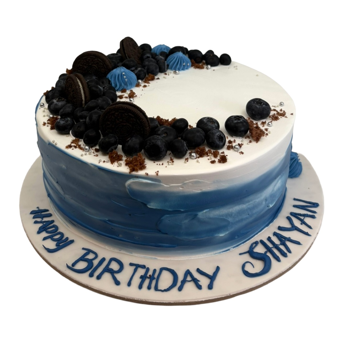 Cookies & Blueberry Ombre Cake