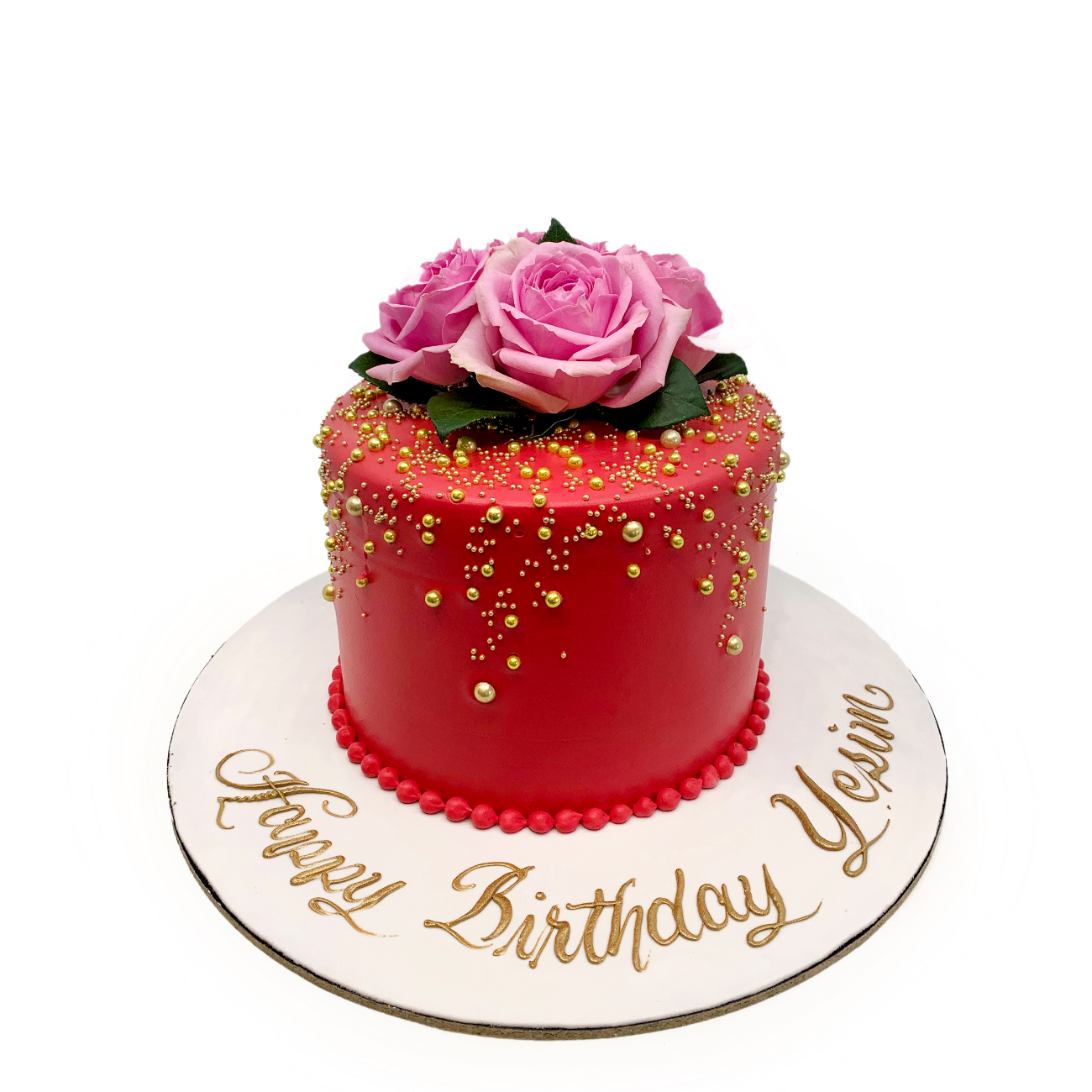 Crimson Royale Rose Cake