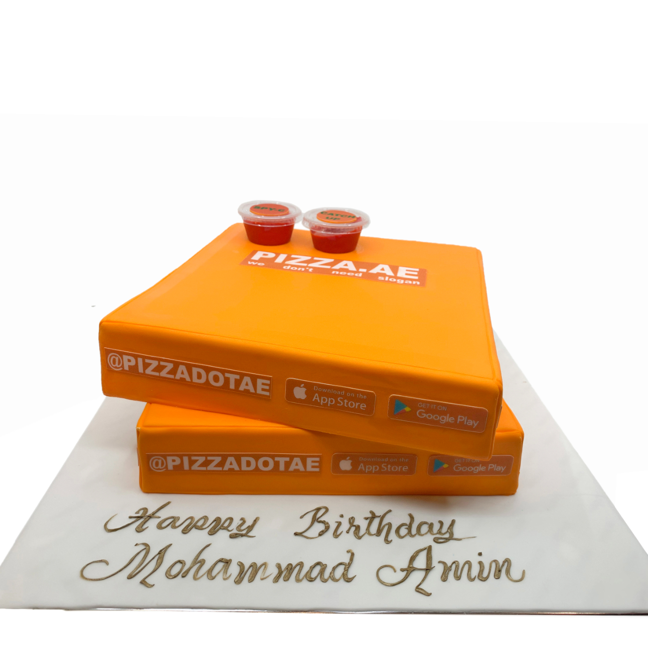 Custom Pizza Box Birthday Cake