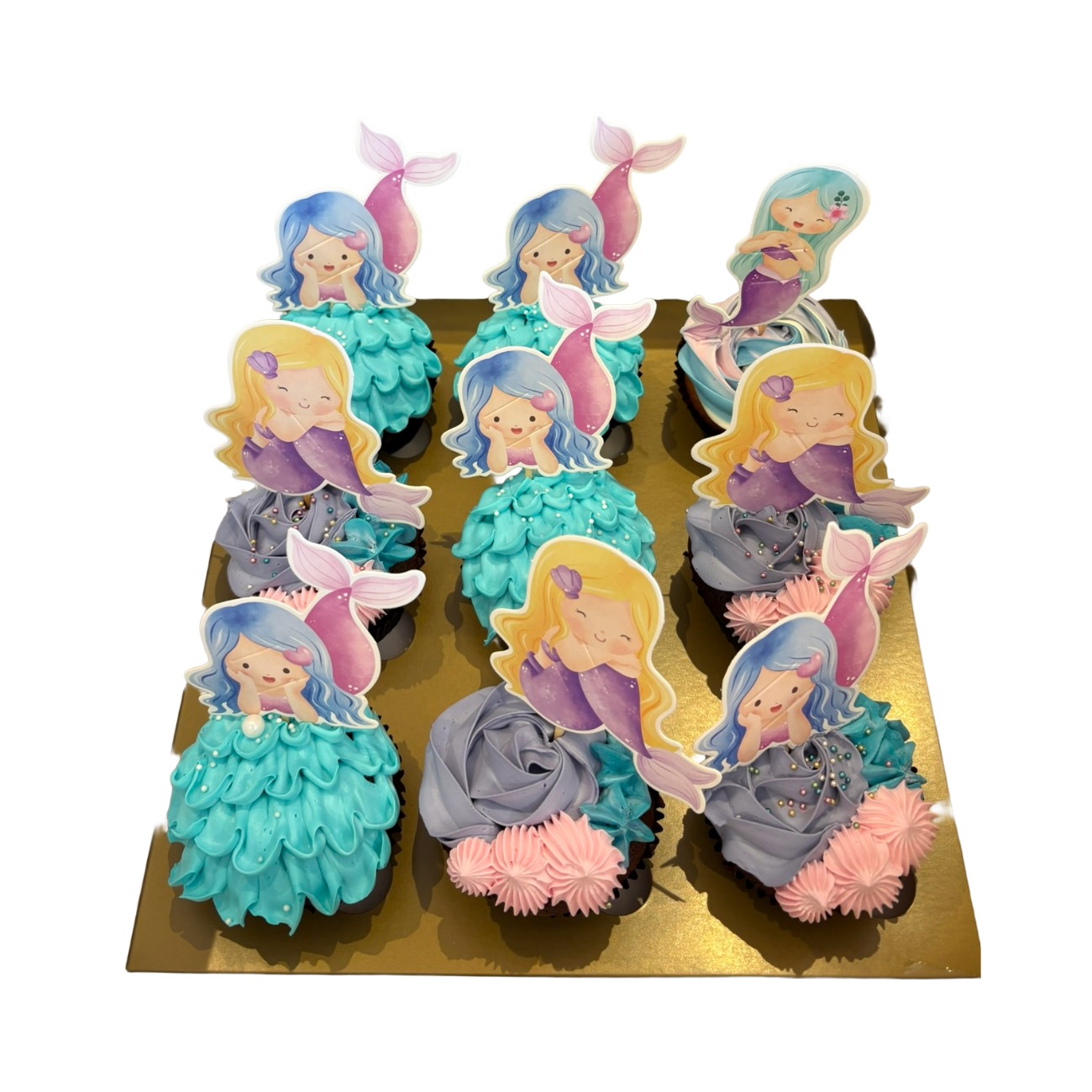 Cute Mermaid Princess Cupcakes Set