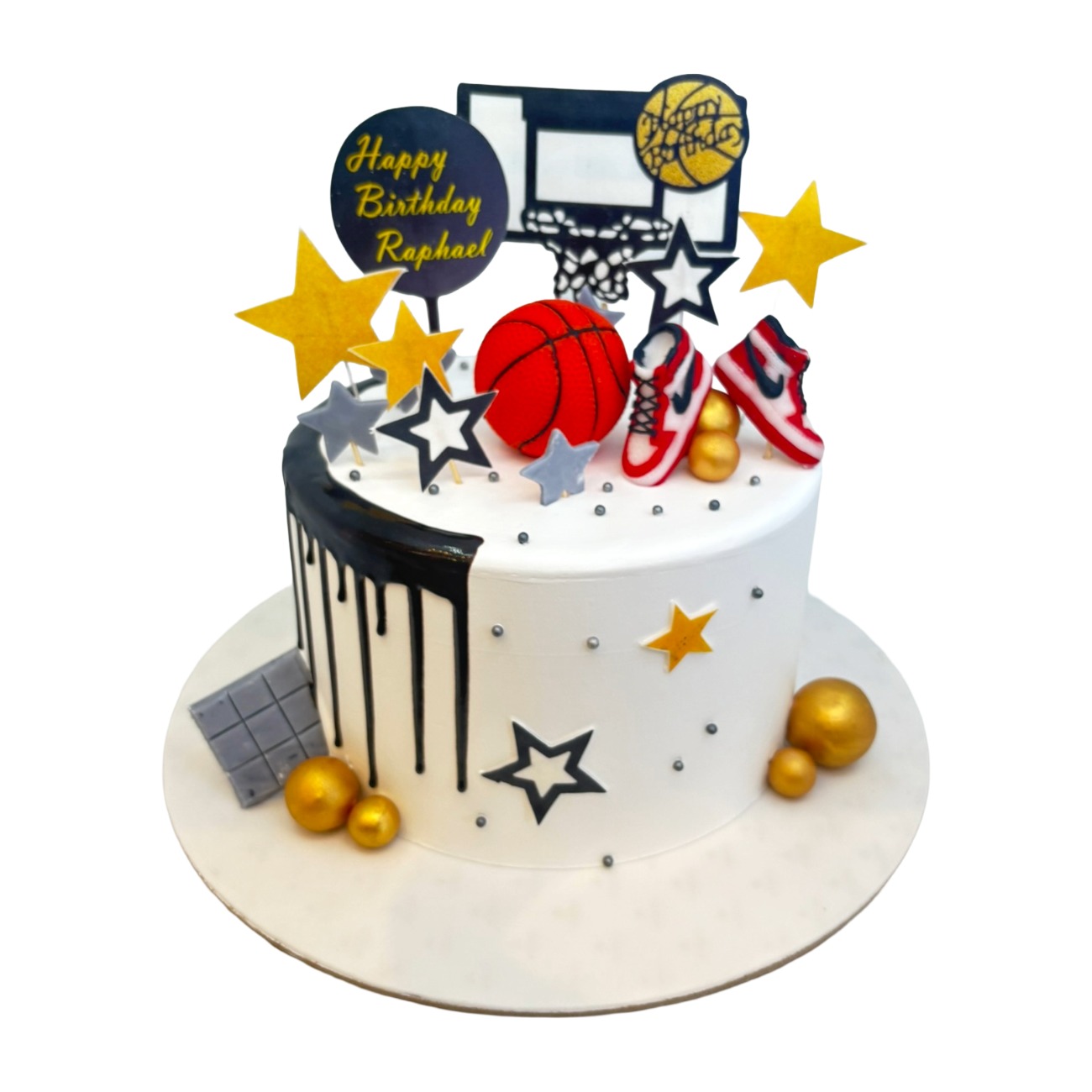 Cute Slam Dunk Basketball Birthday Cake