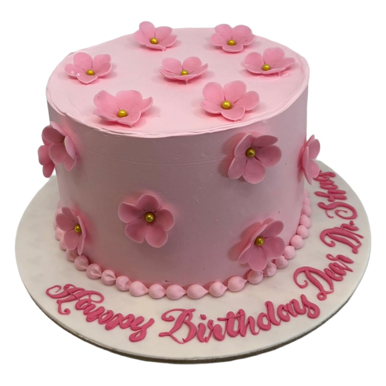 Cute and Classic Pink Blossom Cake