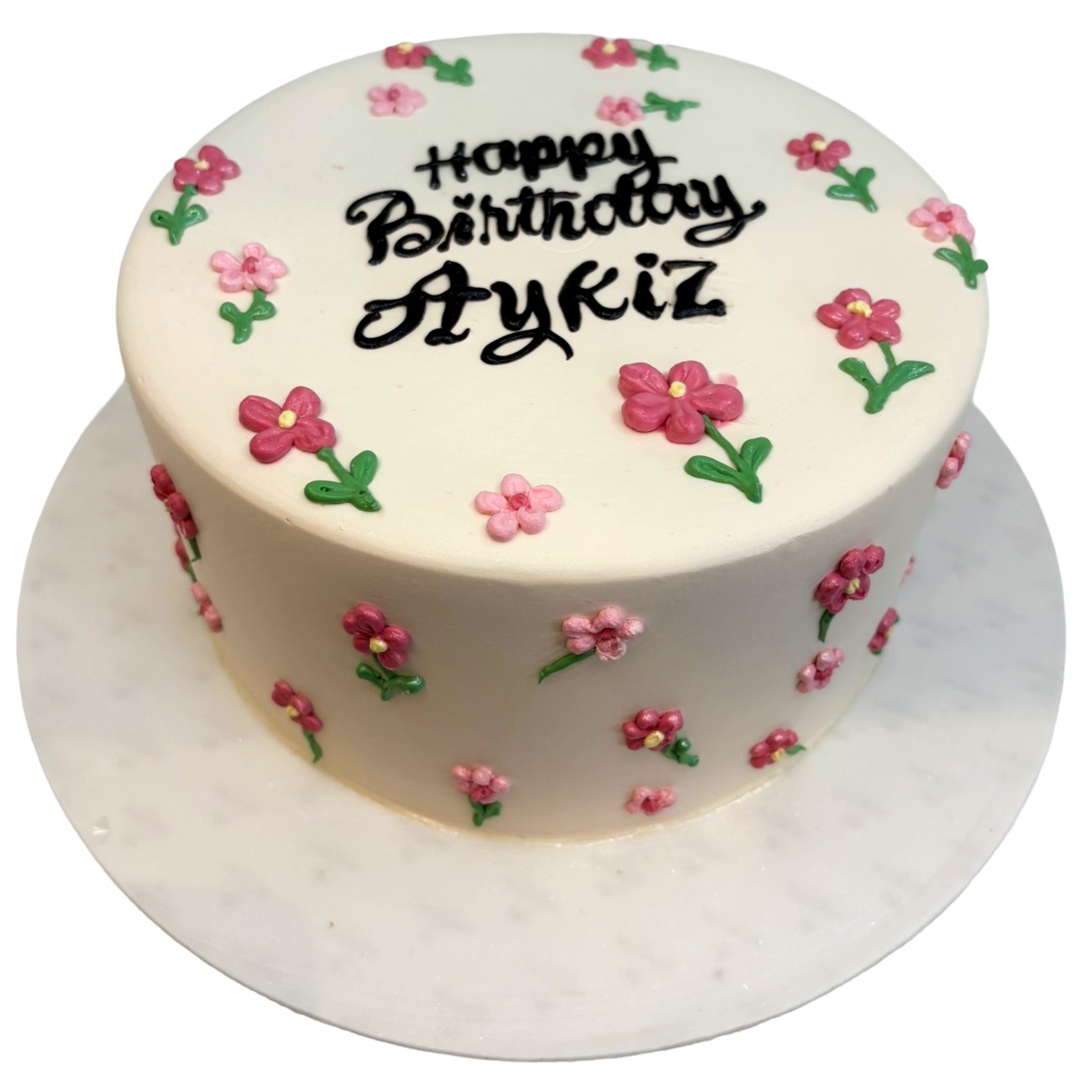 Dainty Pink Daisy Cake