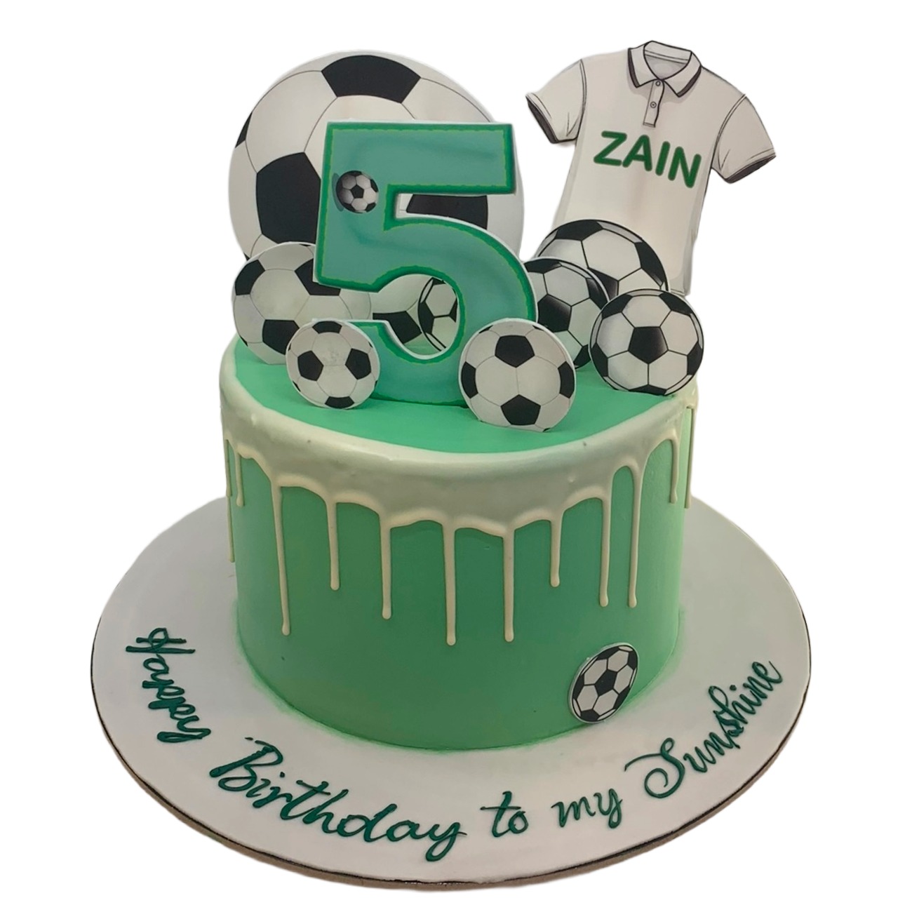 Drip Football Pitch Birthday Cake