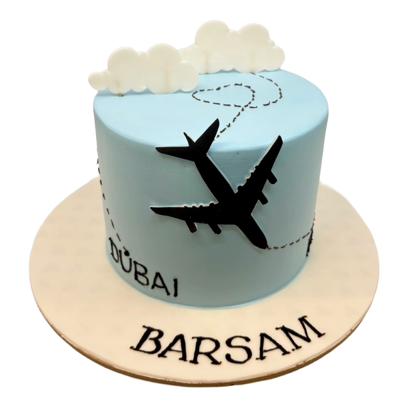 Dubai Skies Airplane Cake