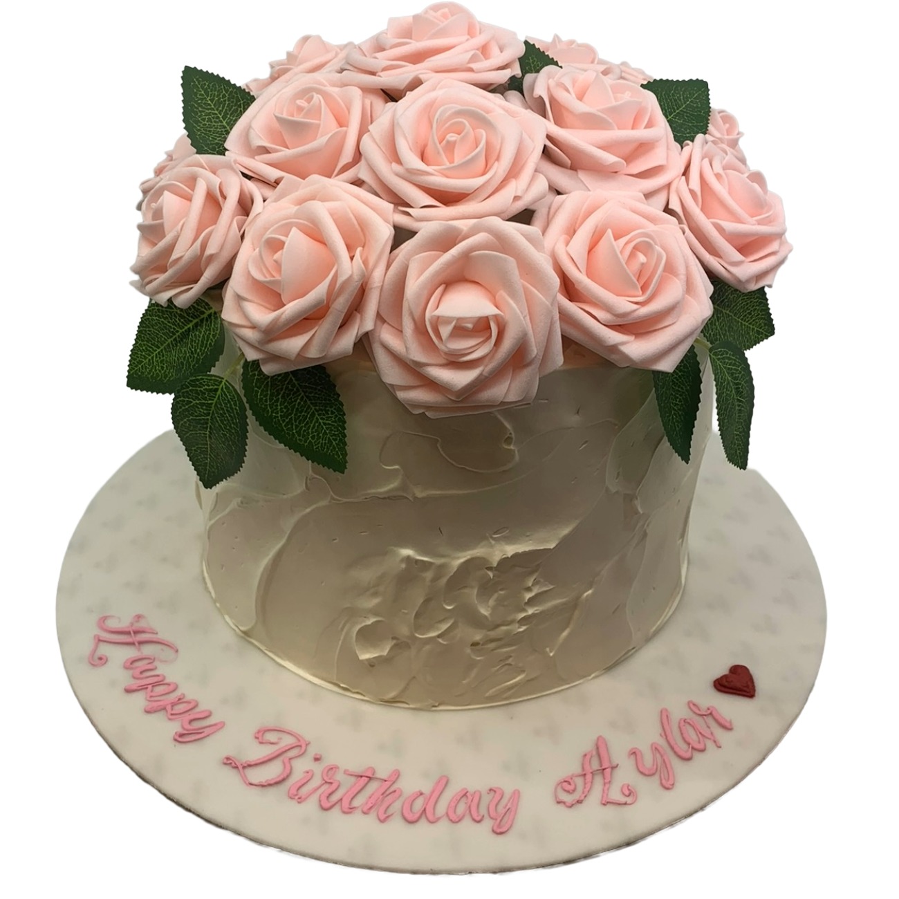 Elegant & Beautiful Soft Pink Rose Boquet Cake