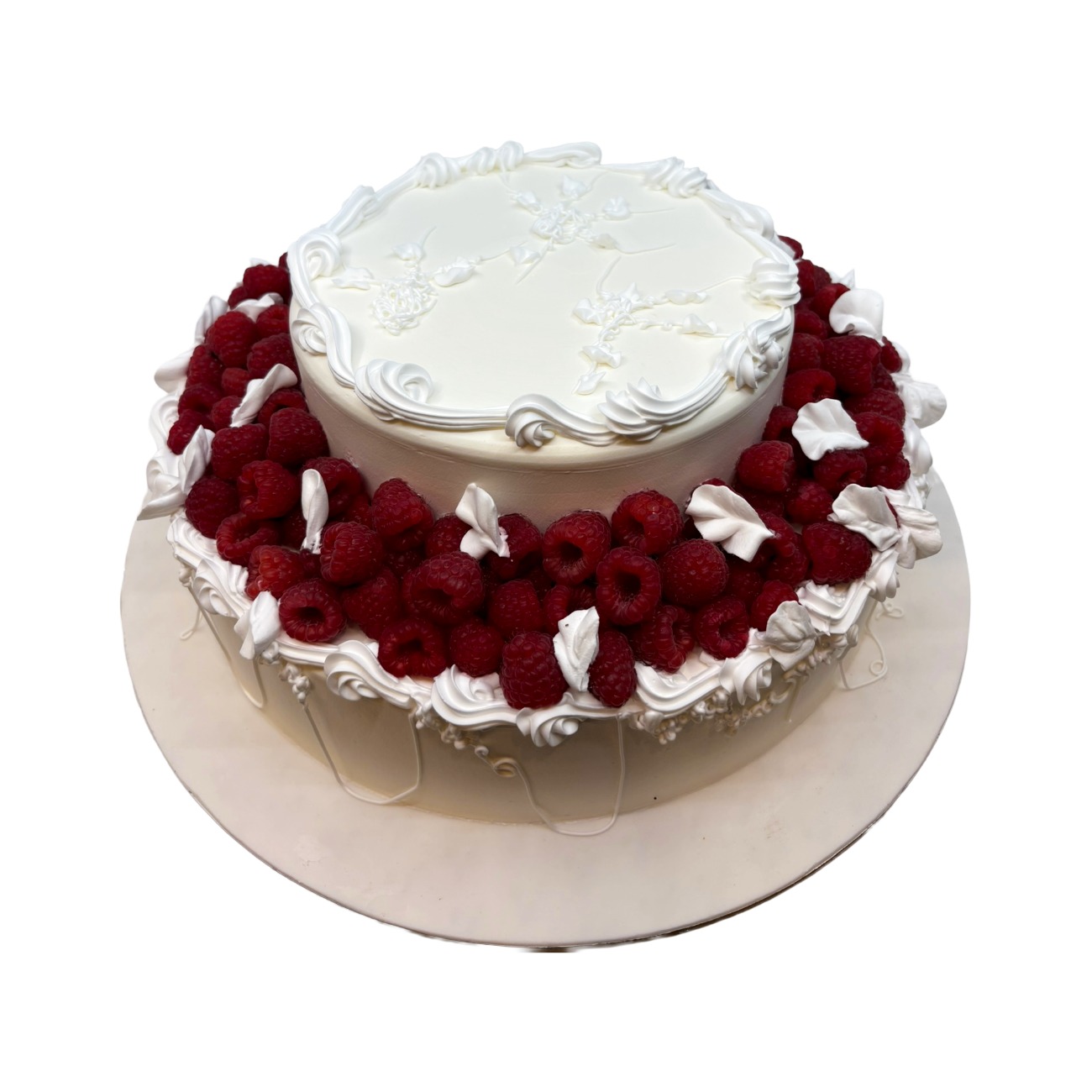 Elegant Two-Tier Raspberry Celebration Cake