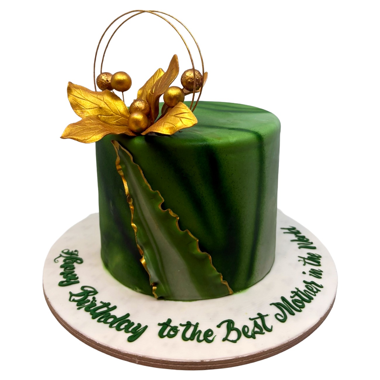 Emerald Elegance Mother’s Birthday Cake