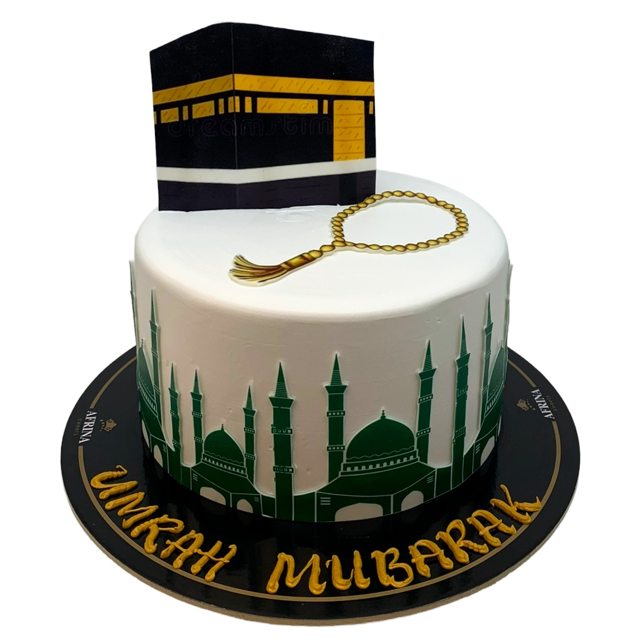 Emerald Green Minaret & Kaaba Cake