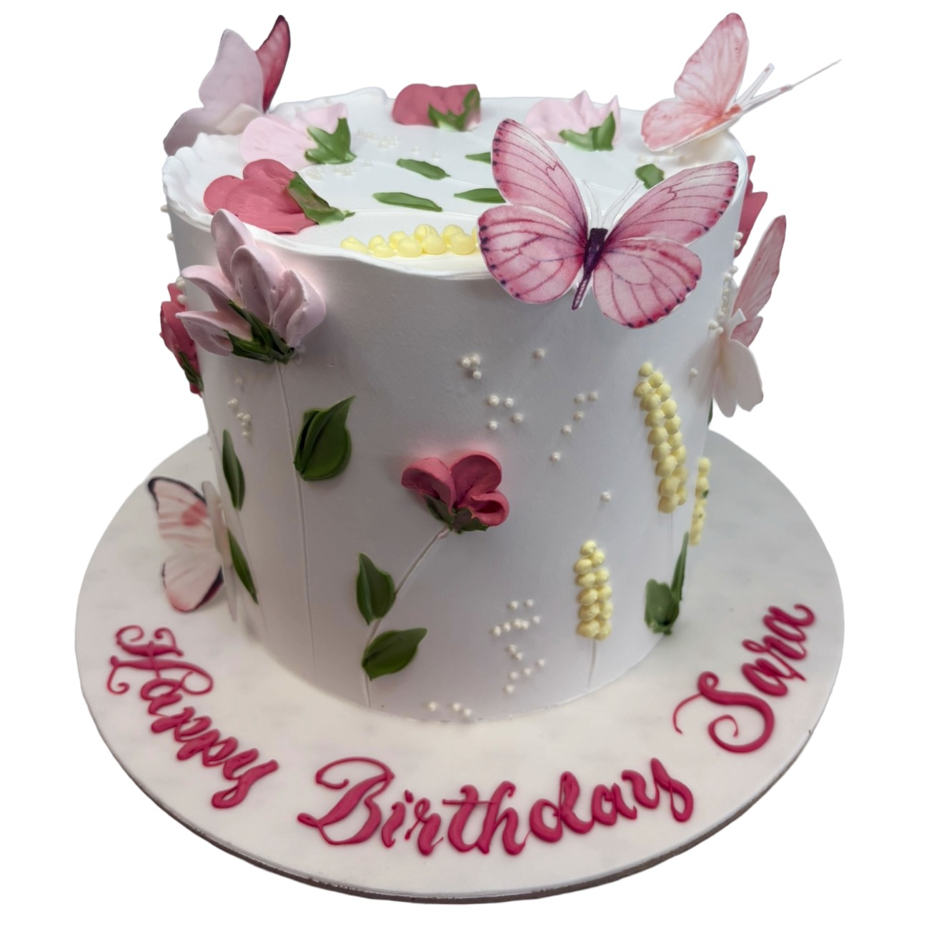 Enchanted Garden Butterfly Cake
