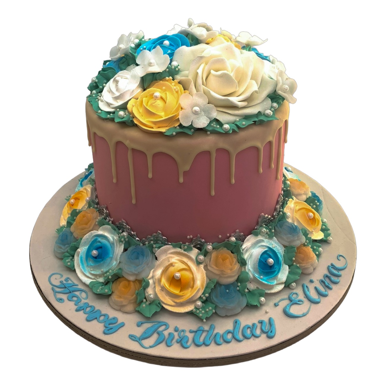 Enchanted Garden Drip Cake