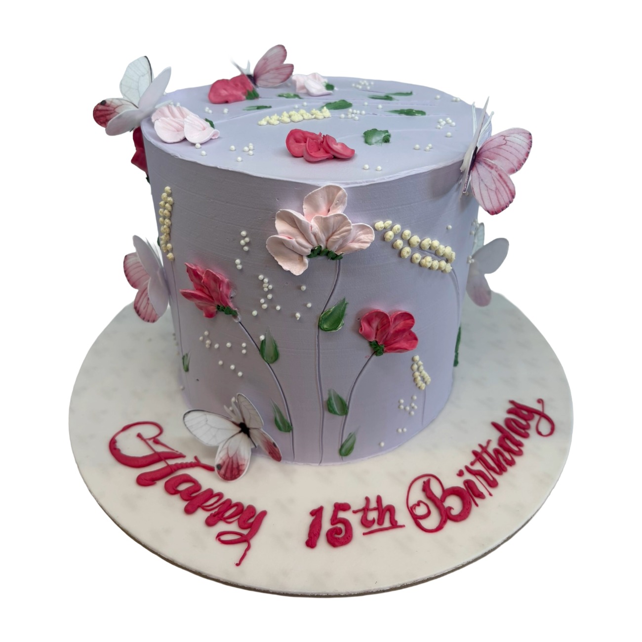 Enchanted Meadow Floral Cake