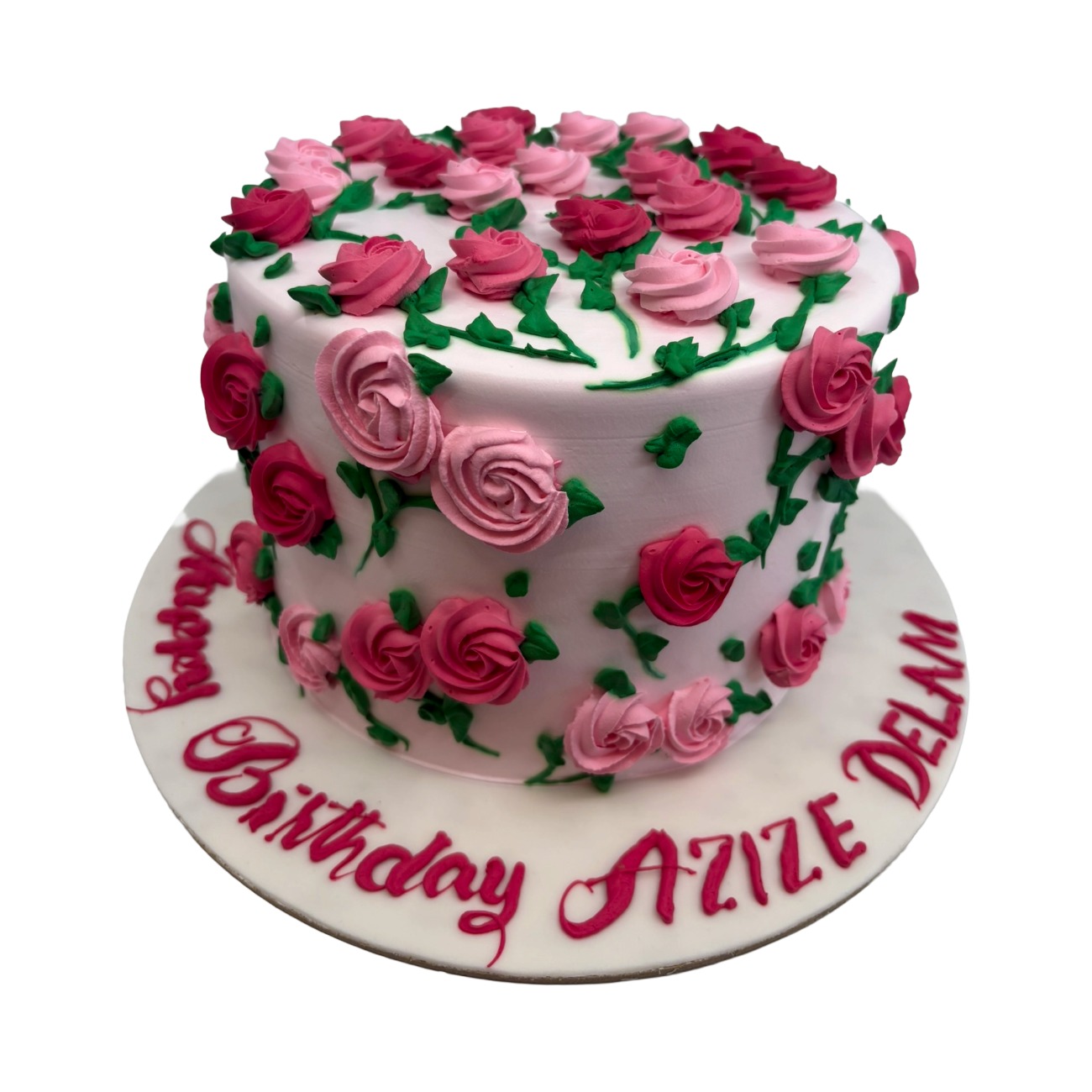 Enchanted Rosette Garden Cake