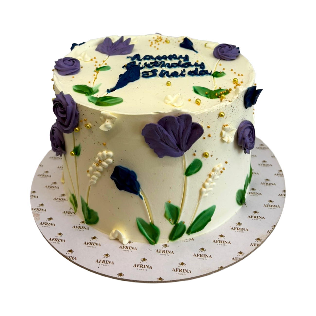 Enchanted Violet Garden Cake