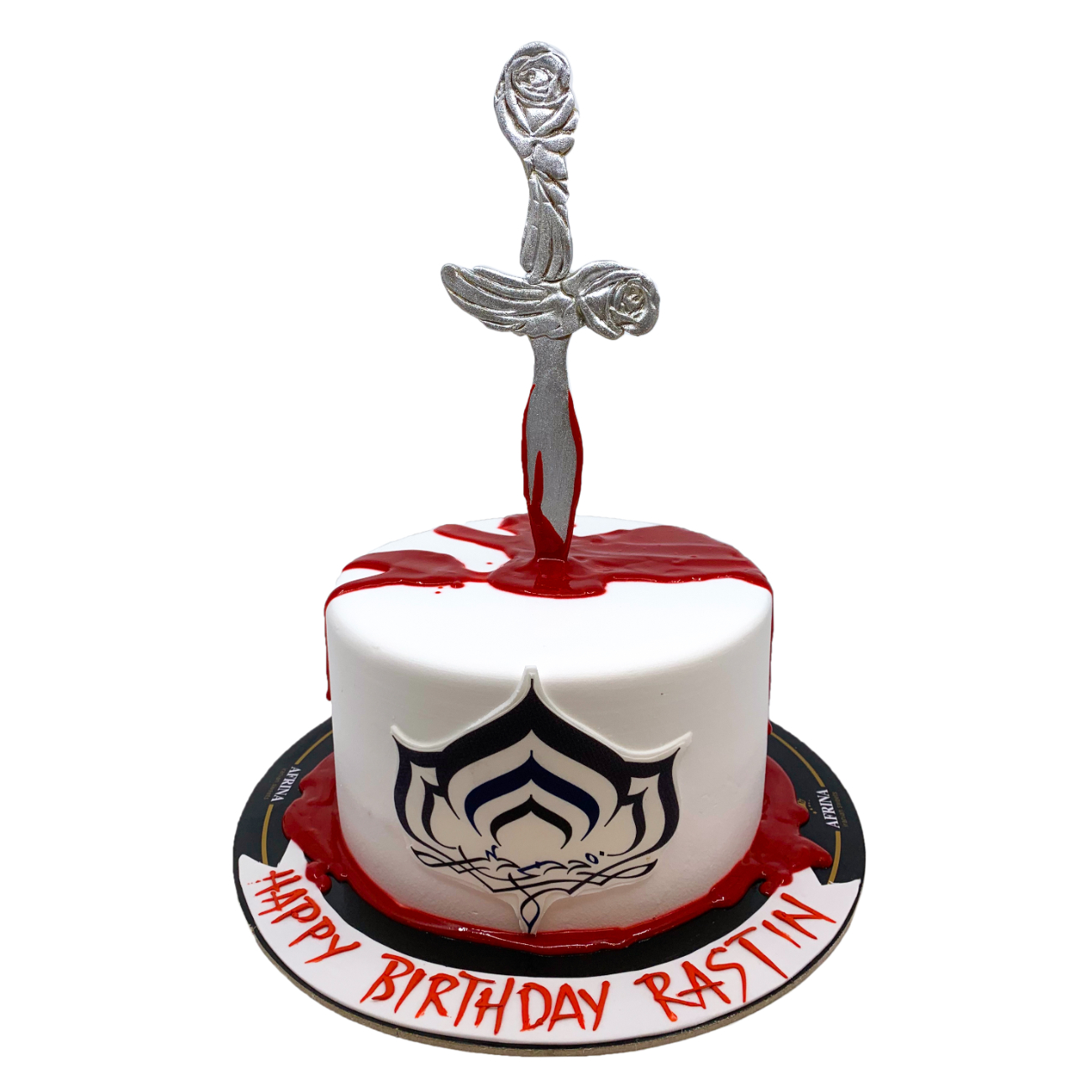 Epic Warframe & Lotus Sword Birthday Cake