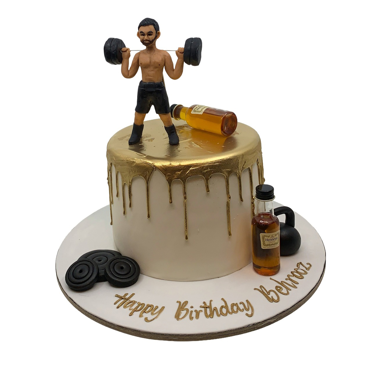 Fitness & Hennessy Drip Cake