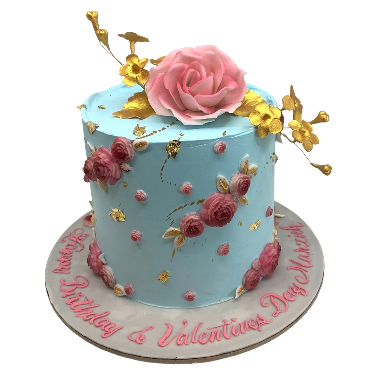 Floral Elegance Birthday & Valentine’s Cake