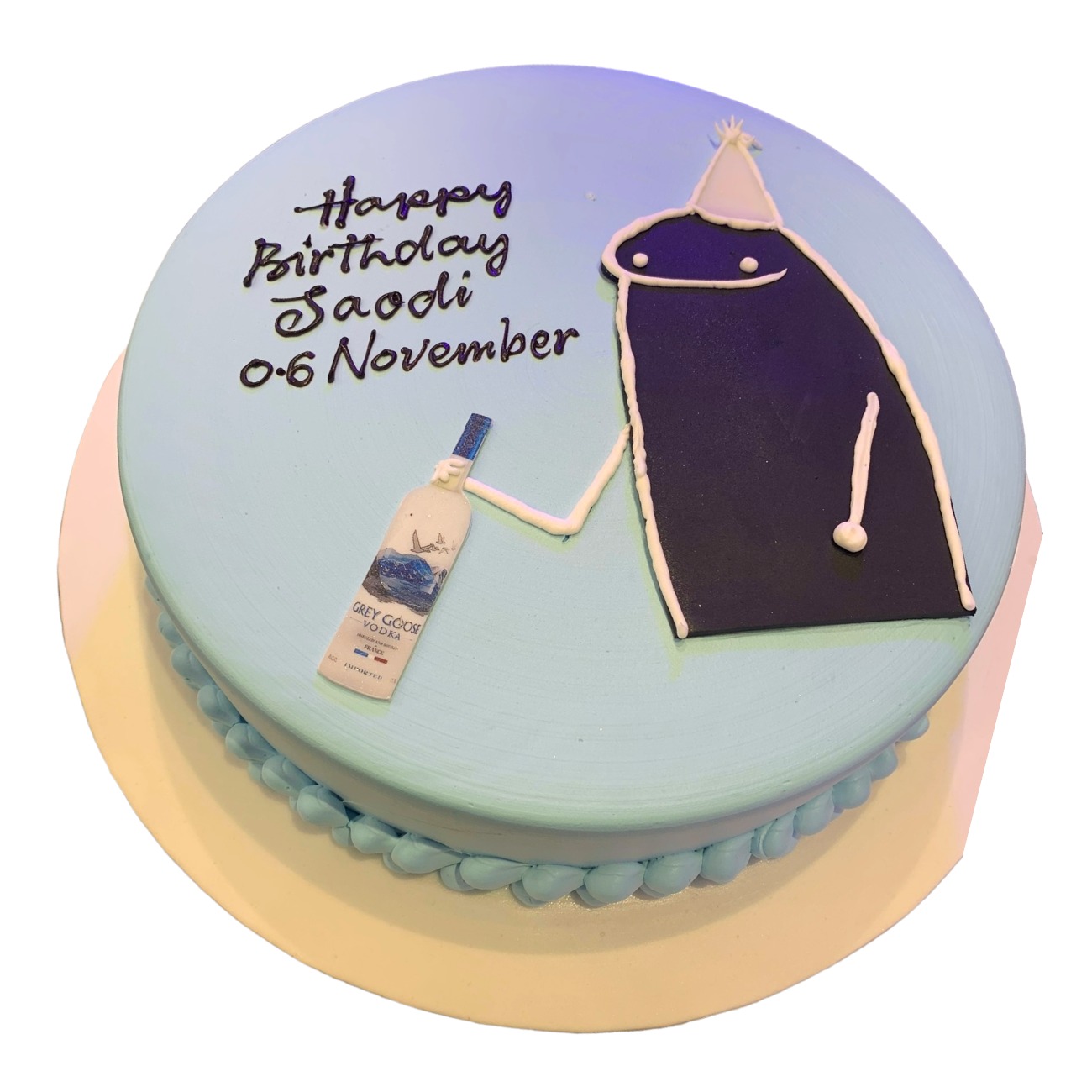 Flork Character & Vodka Cake