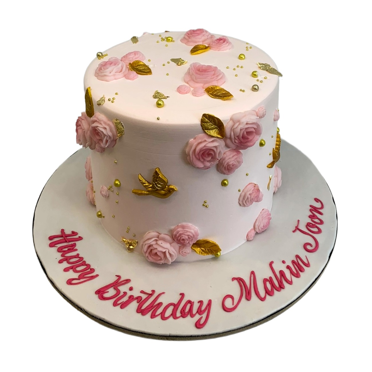 Gilded Rose & Golden Bird Cake