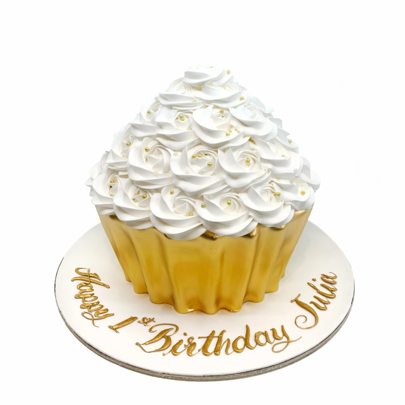 Gilded Rosette Giant Cupcake