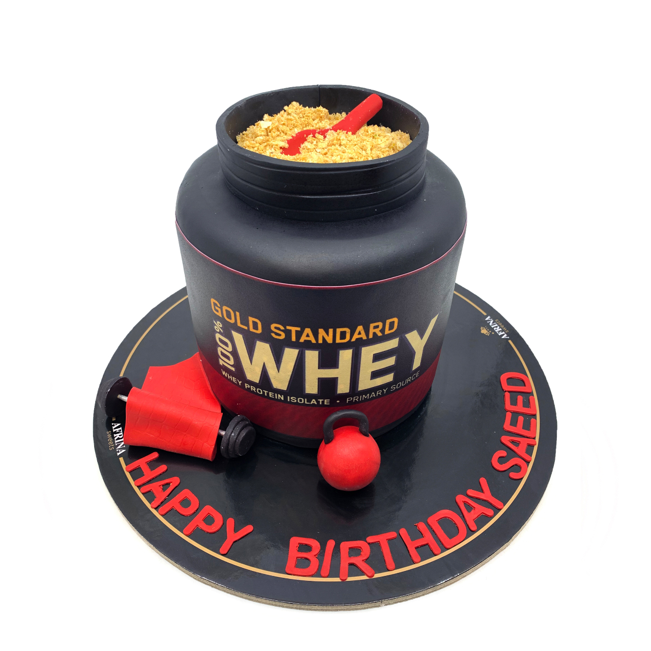 Gold Standard Whey Protein Tub Cake