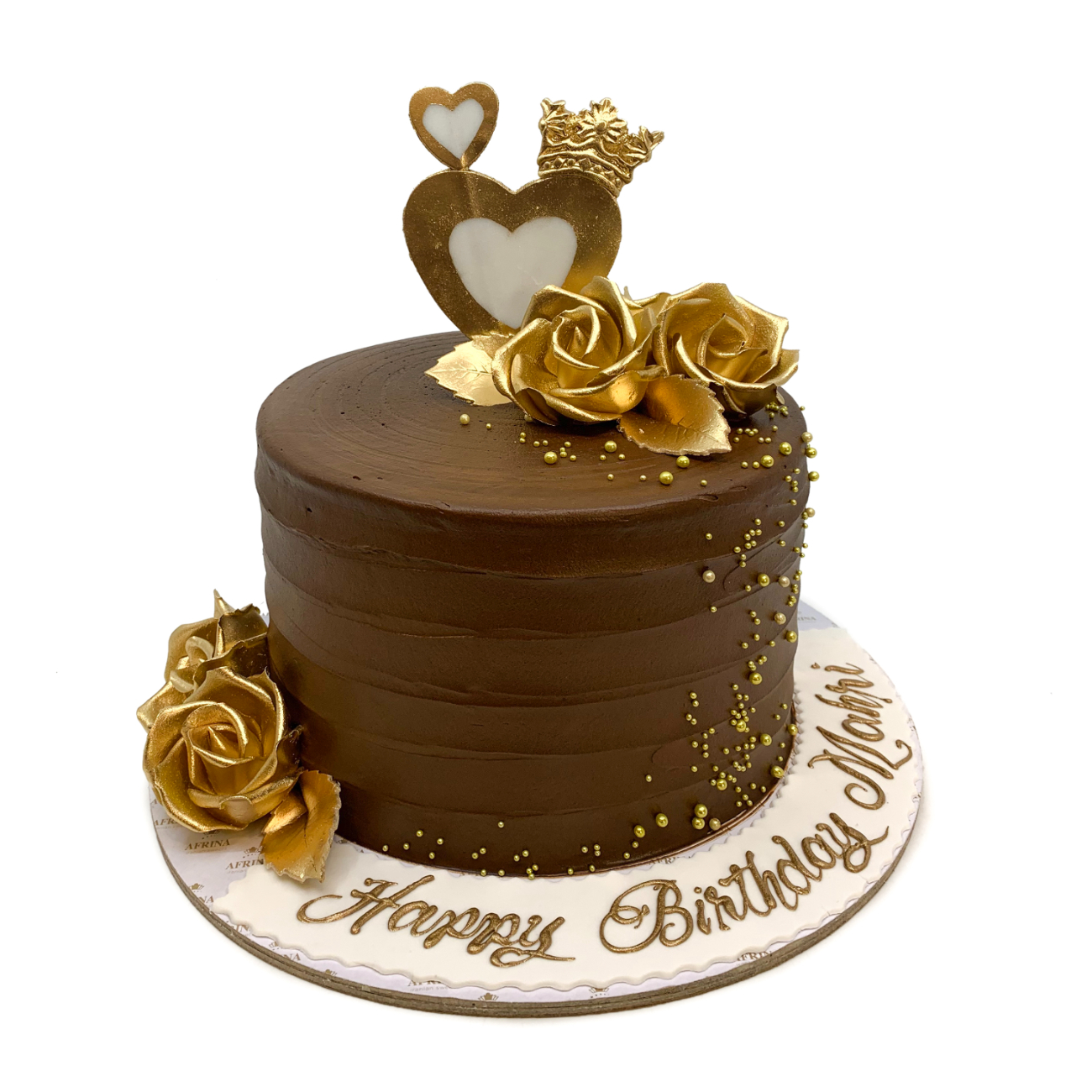 Golden Blossom Chocolate Majesty Cake
