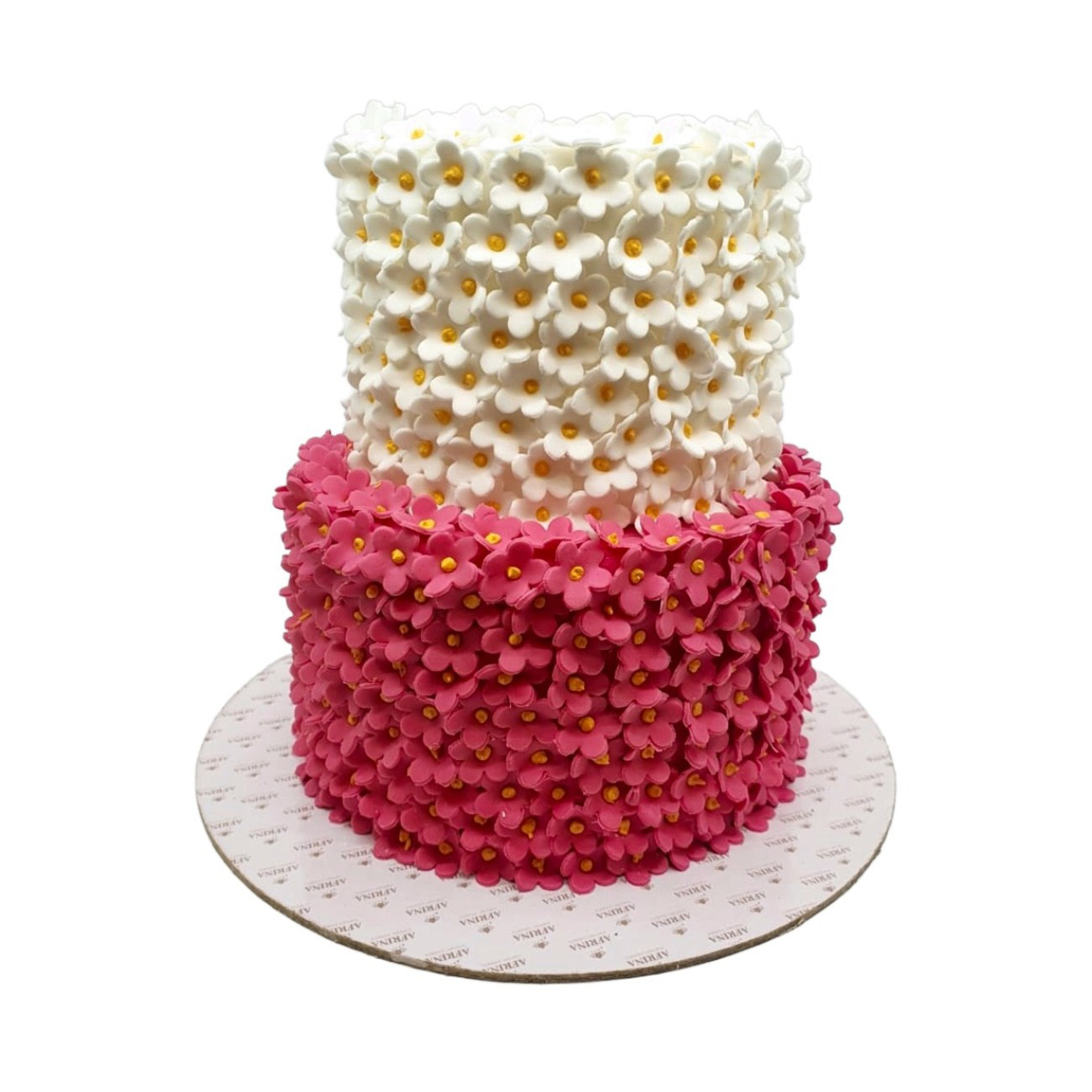 Golden Daisy Floral Cascade Cake