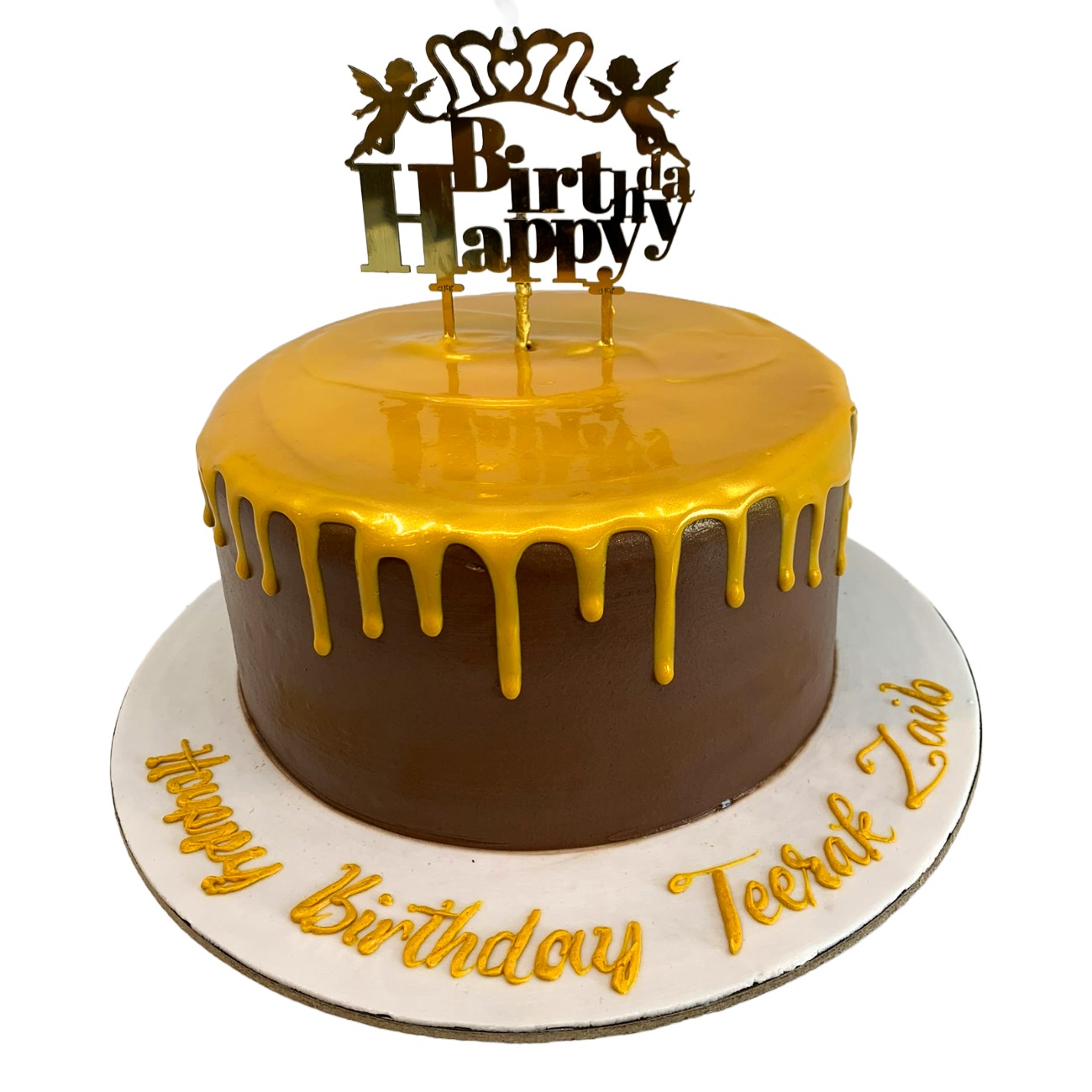 Golden Drip Chocolate Luxury Cake