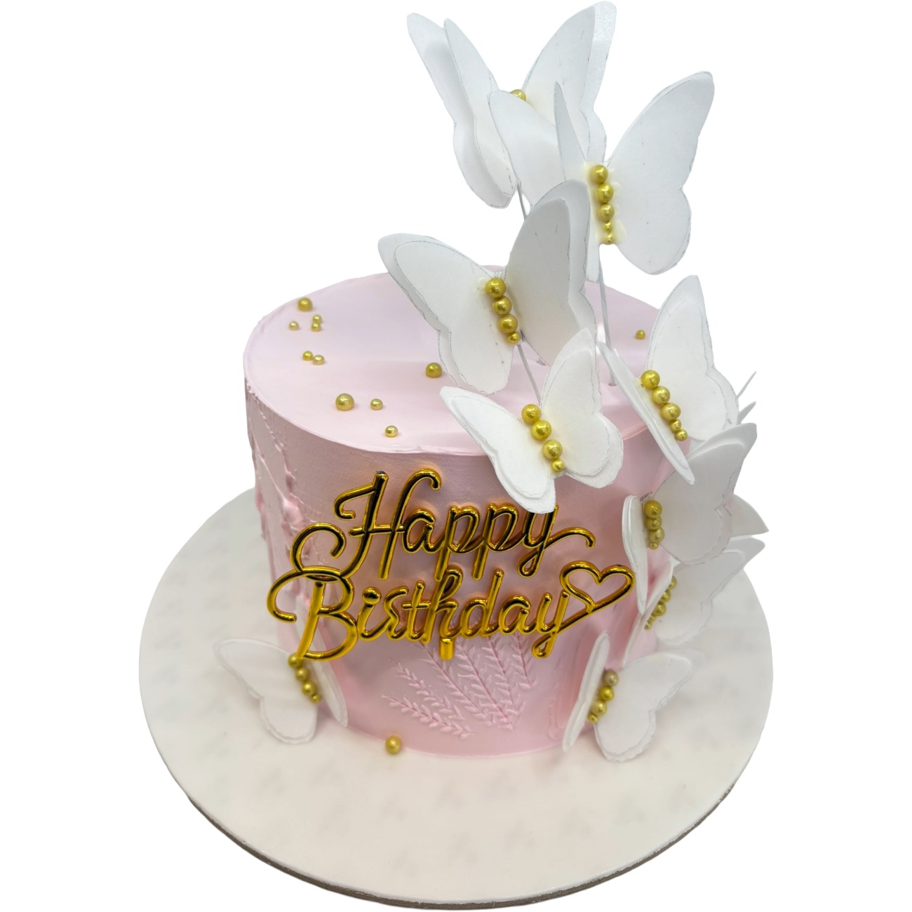 Golden Glow Butterfly Cake