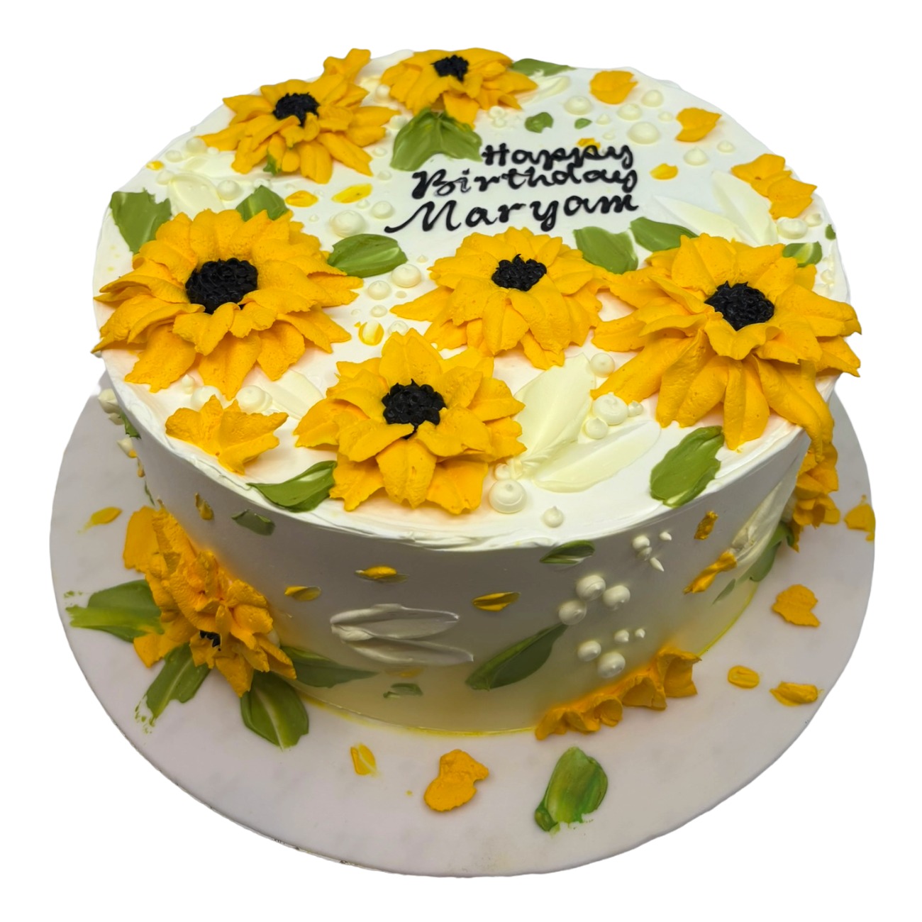 Golden Sunflower Sunshine Cake