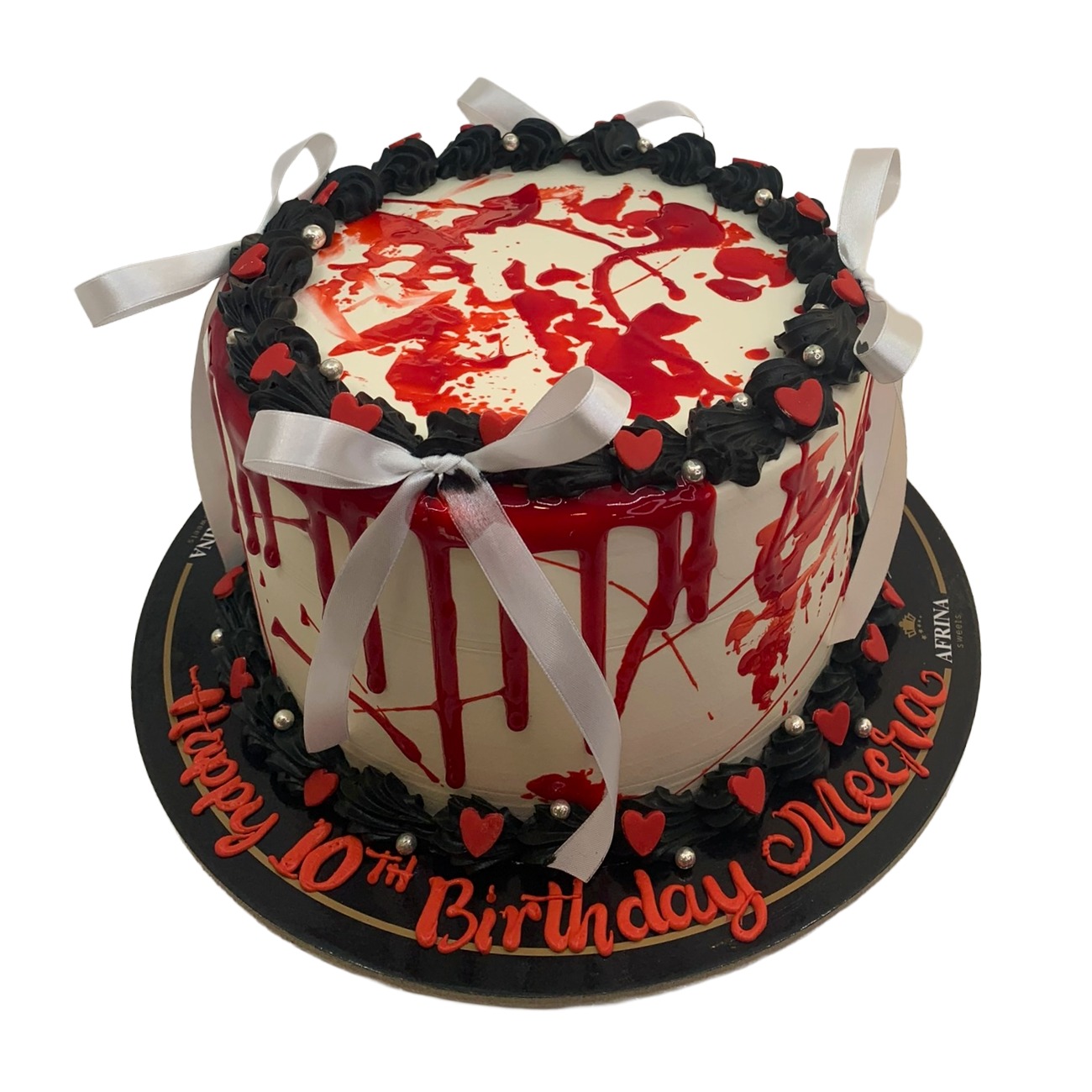 Gory Halloween Splatter & Bows Cake