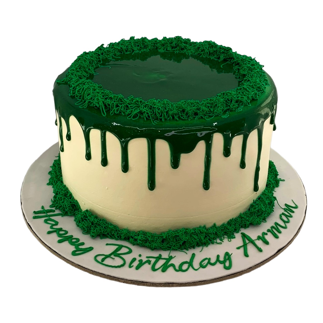 Green Drip Celebration Cake