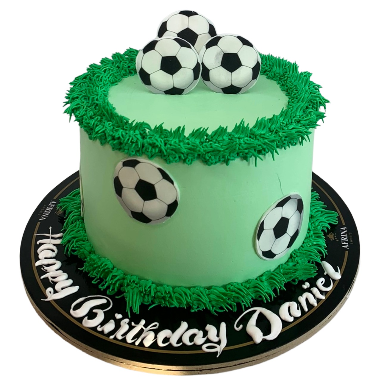 Green Field Football Pitch Celebration Cake