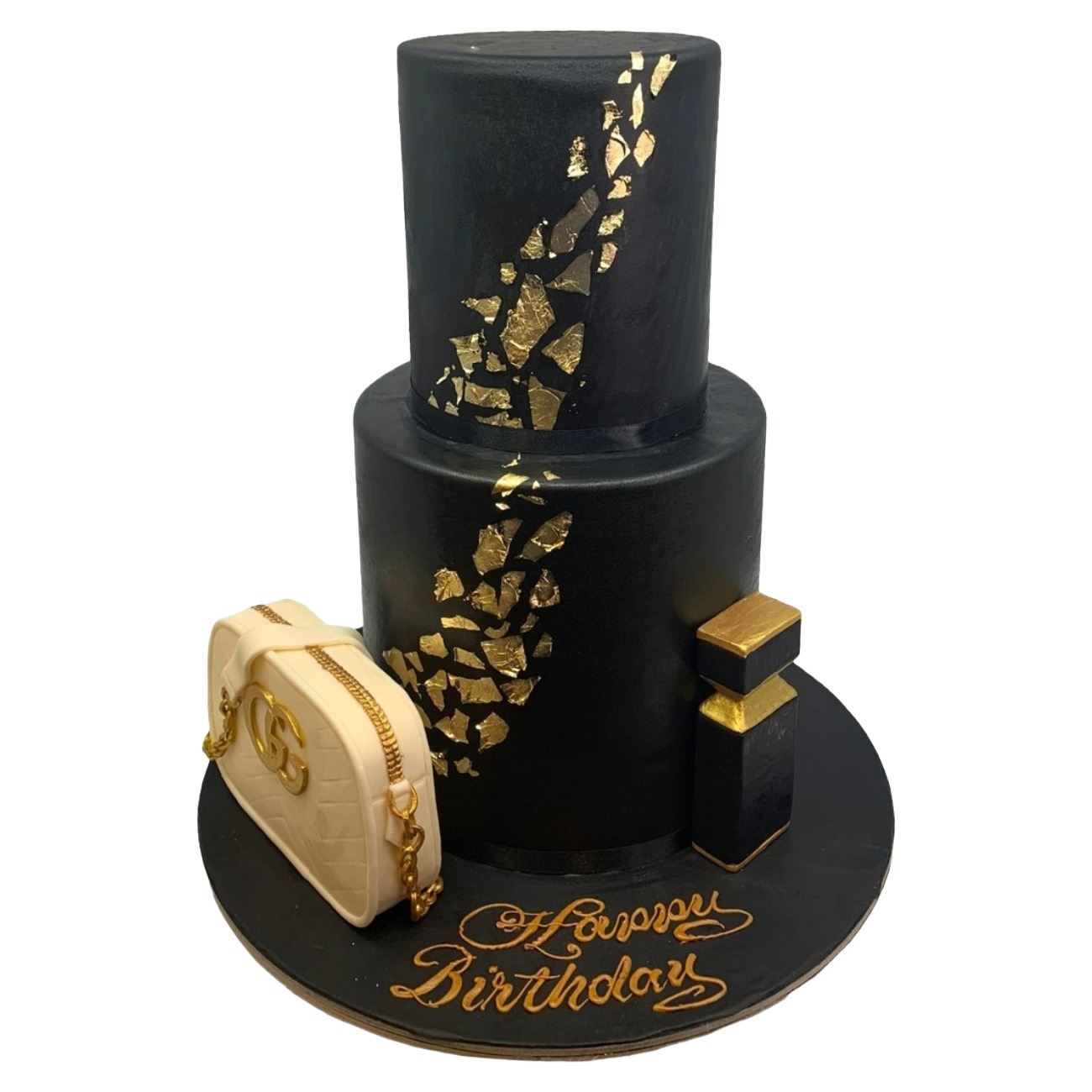 Gucci Inspired Designer Glamour Tiered Cake
