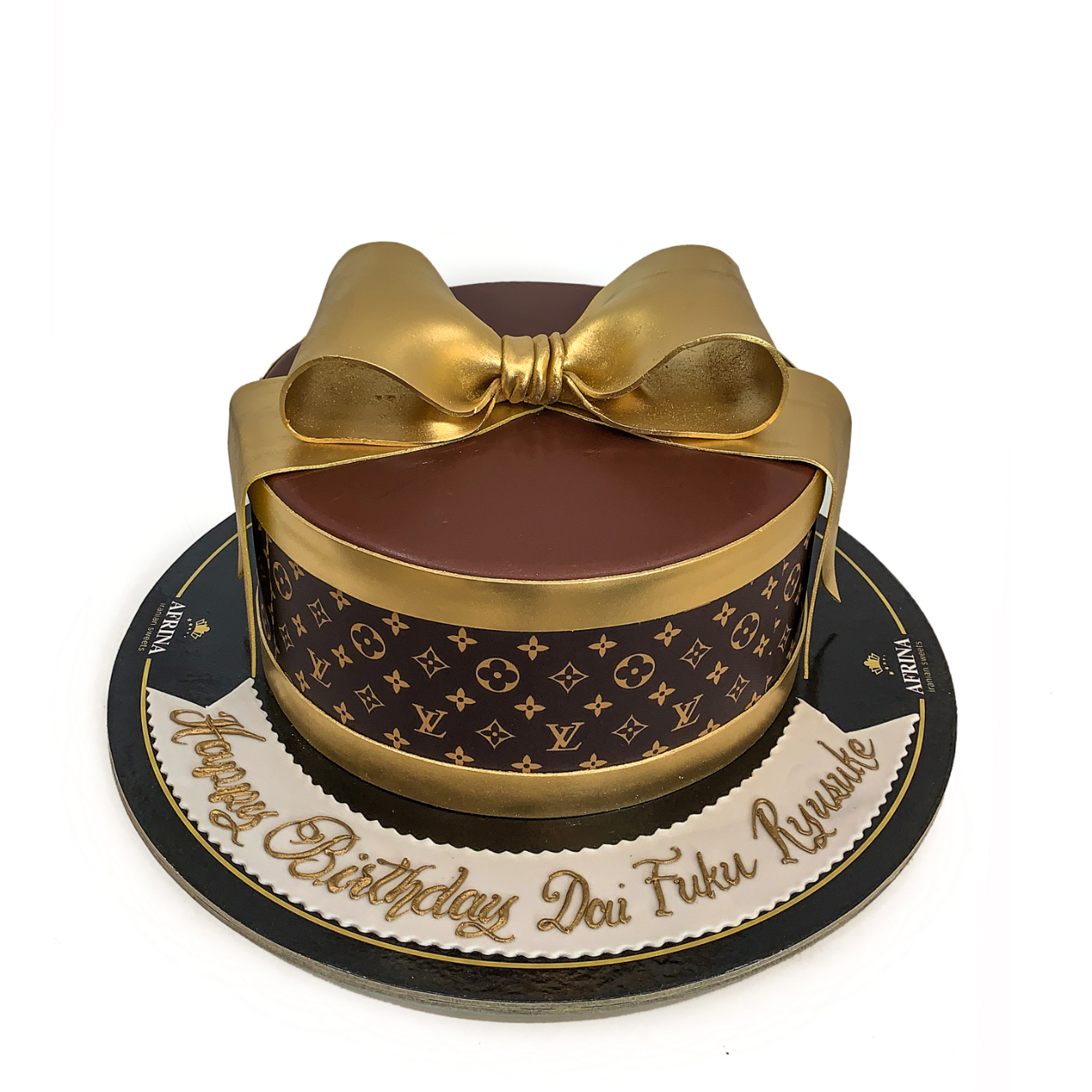LV Inspired Haute Couture Monogram Gift Cake