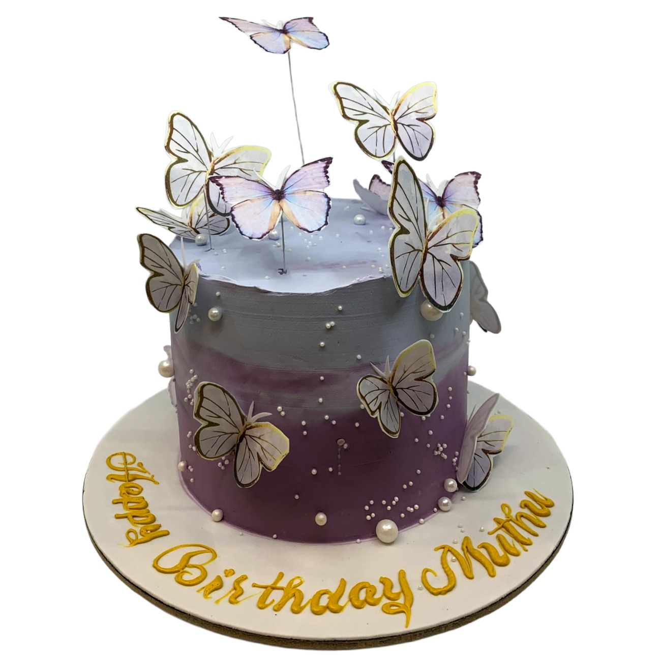 Lavender Gradient Butterfly Cake
