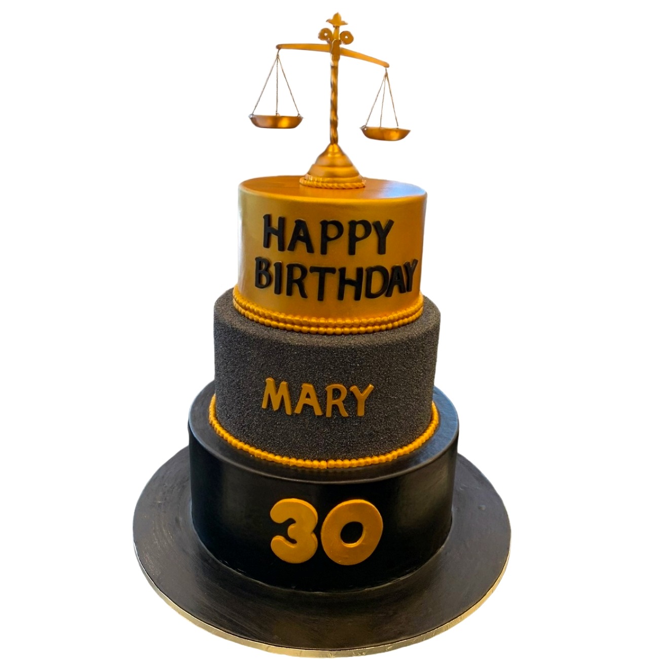 Legal Scale of Justice 3-Tier Cake