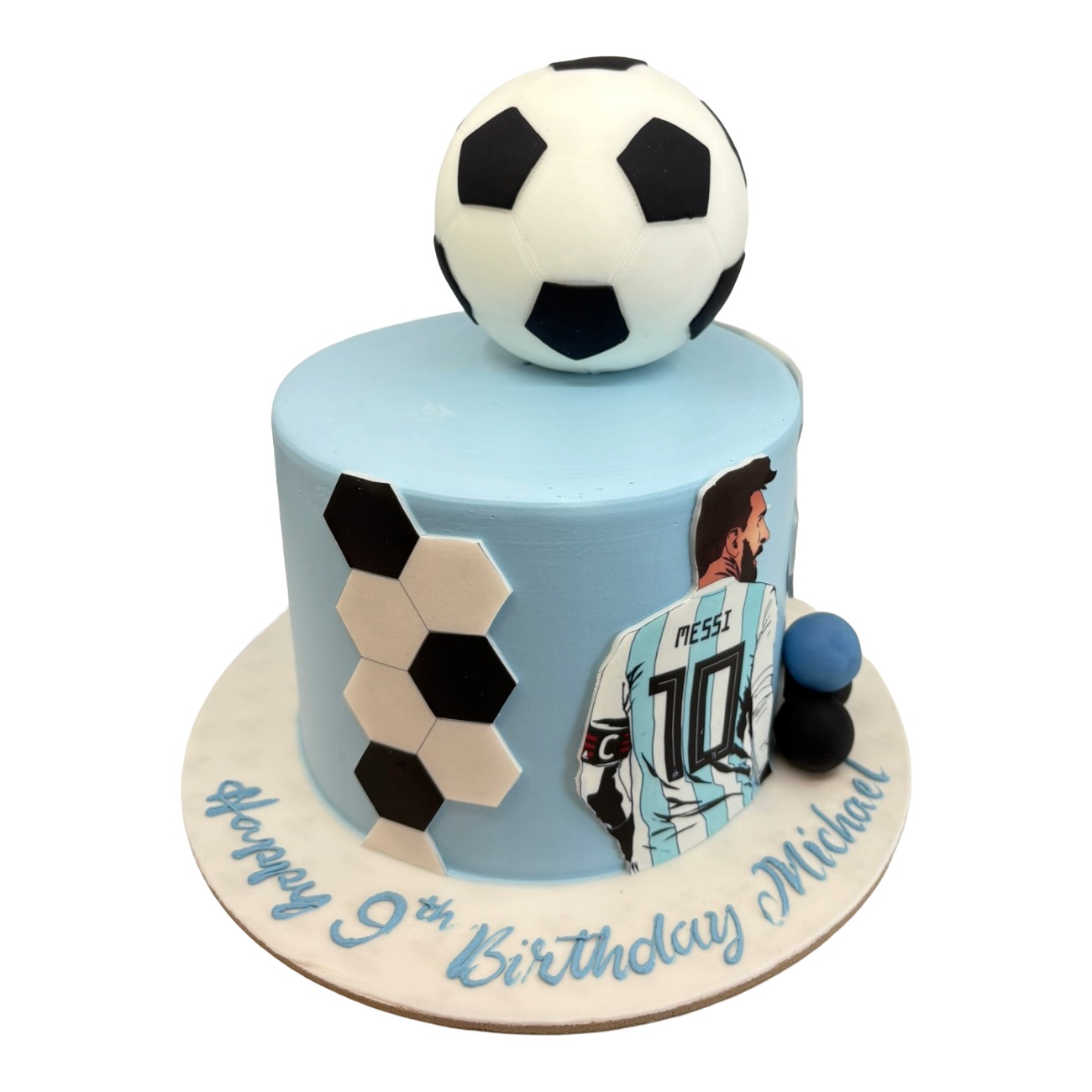Lionel Messi Signature Soccer Cake