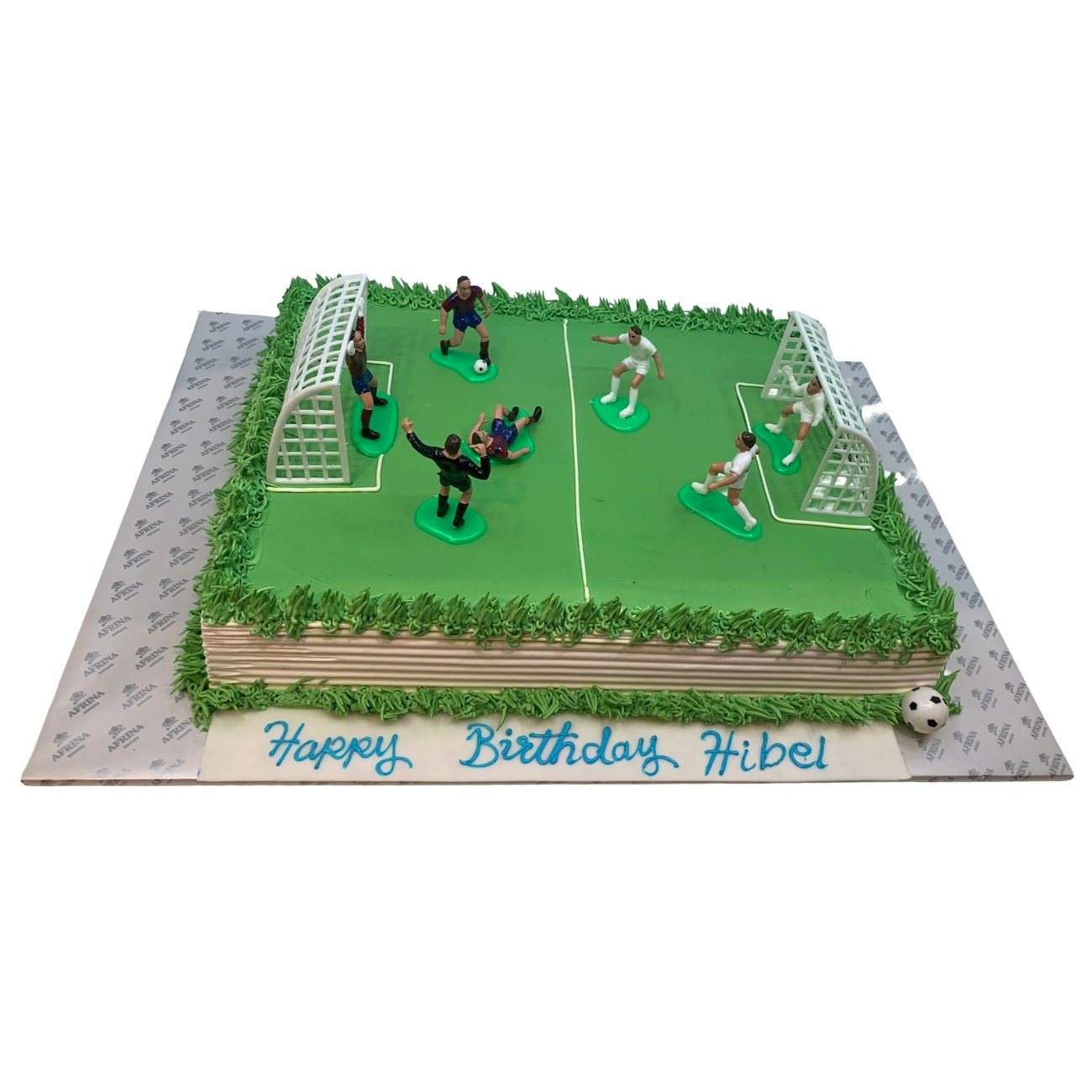 Live Action Soccer Pitch Birthday Cake