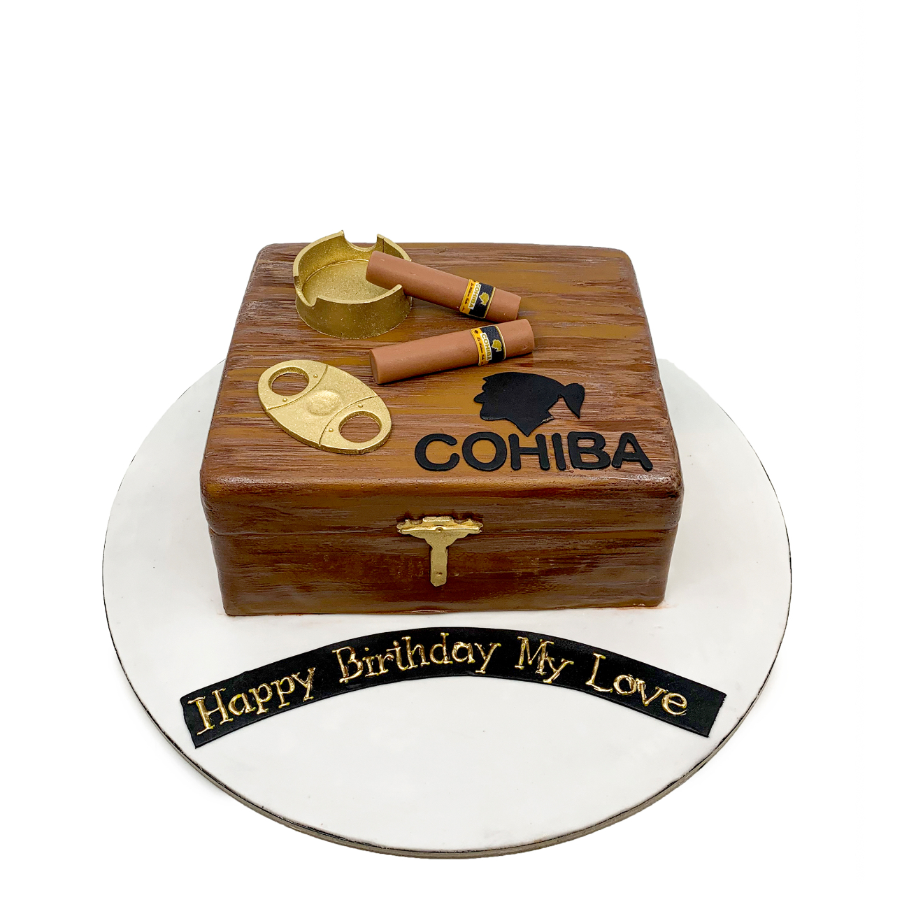 Luxury Cohiba Cigar Box Birthday Cake