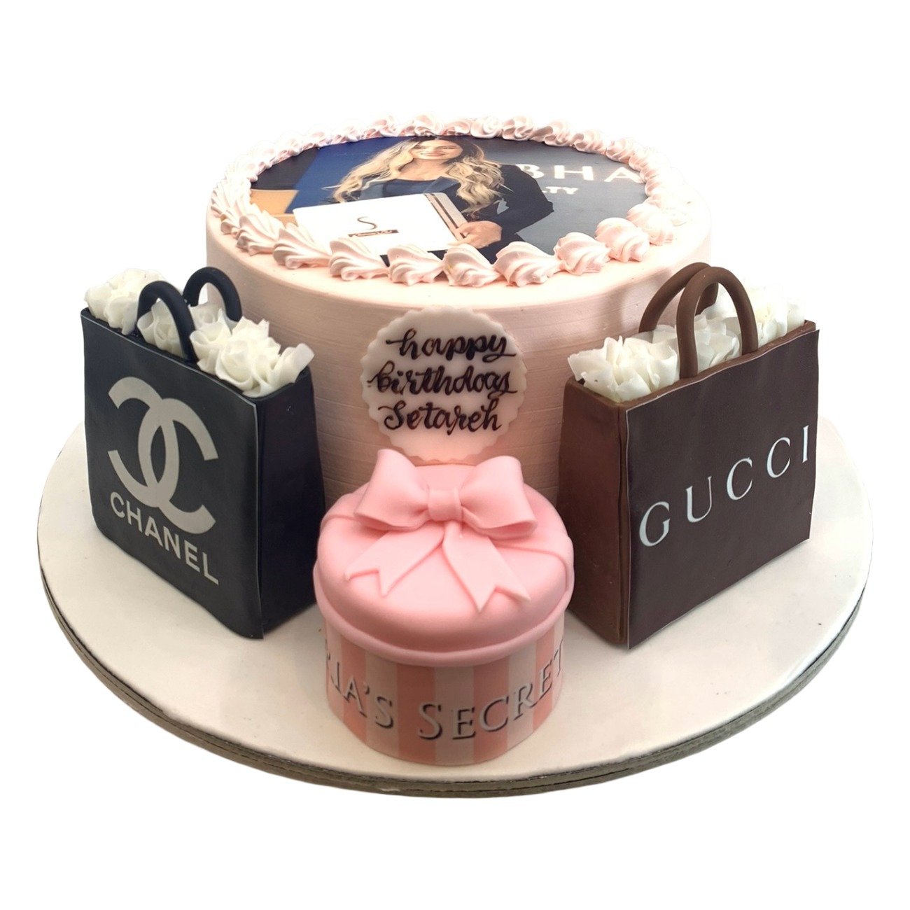 Luxury Haute Couture Fashionista Photo Cake