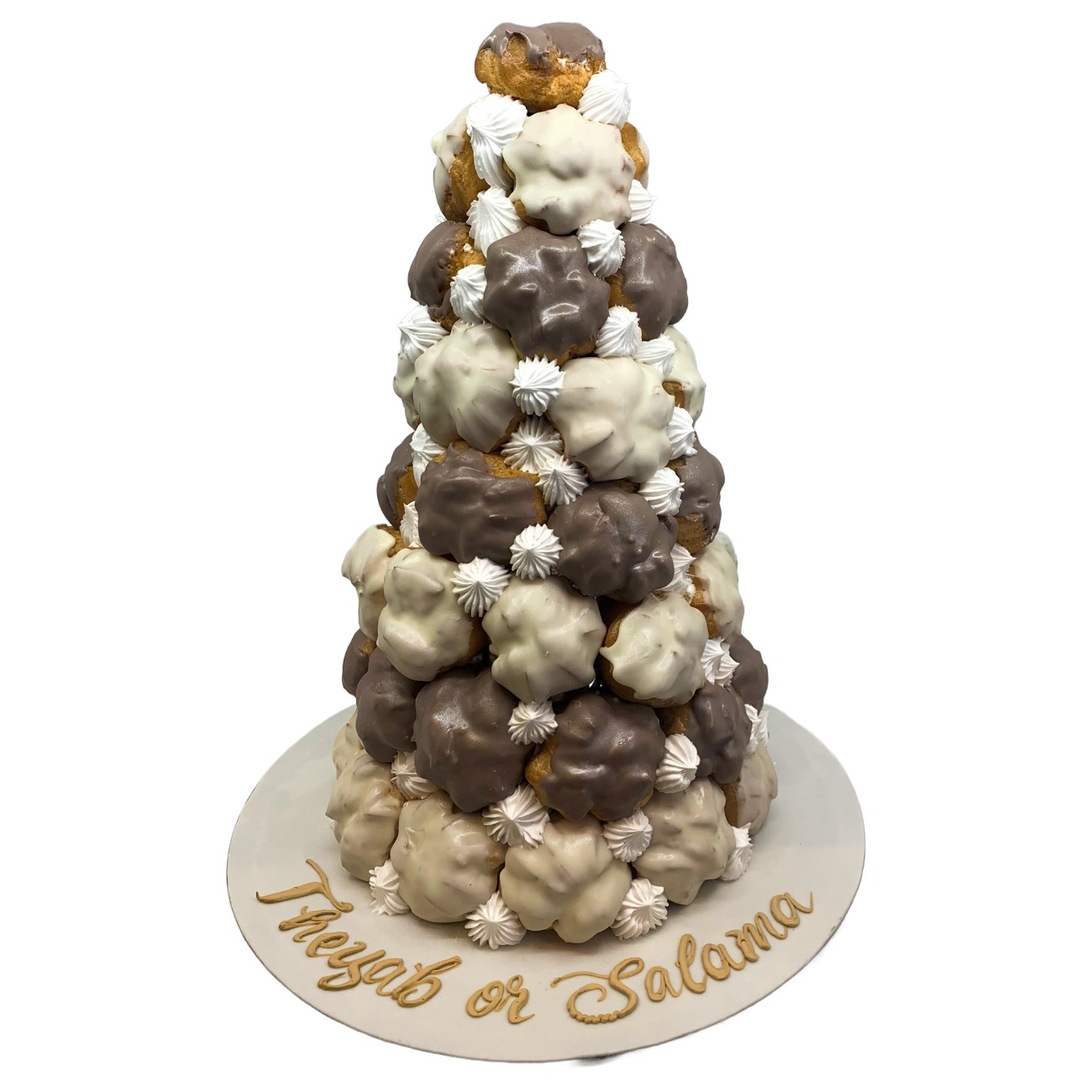 Marble Chocolate Cream Puff Tower