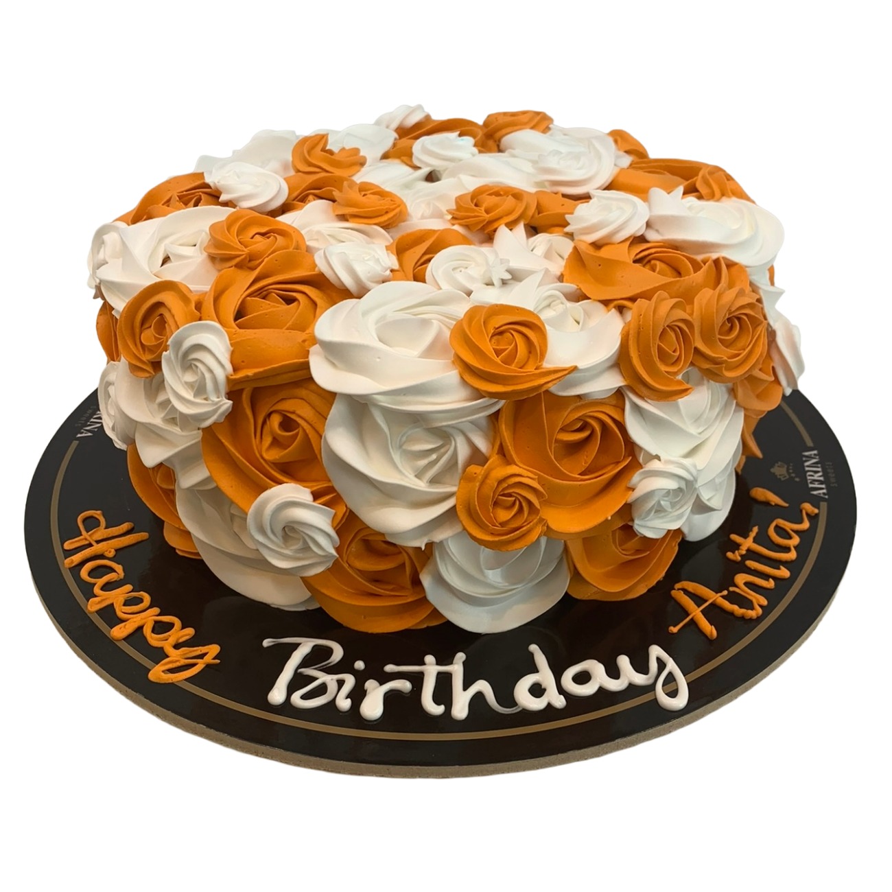 Marigold & Ivory Rosette Cake