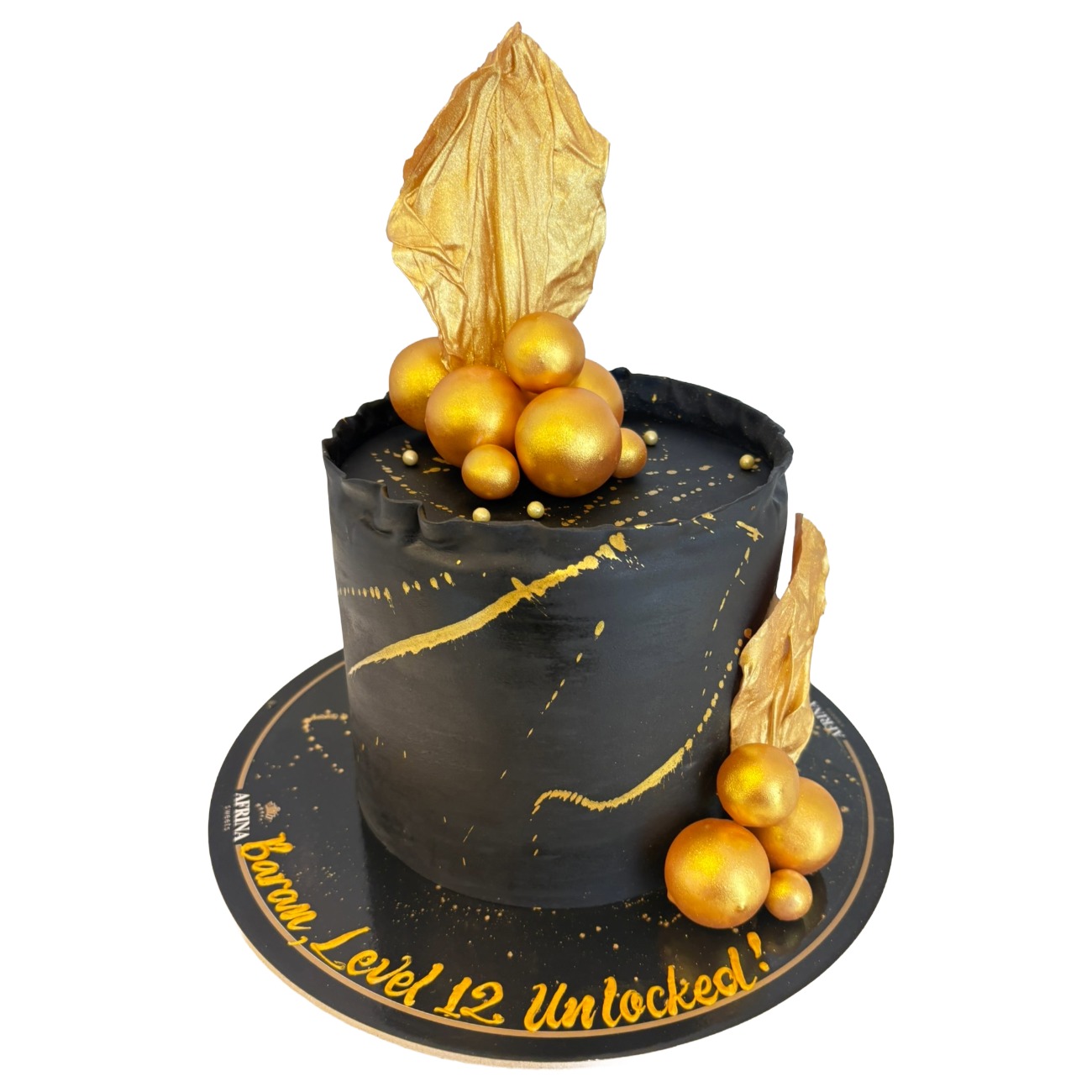 Midnight & Gold Level Up Cake