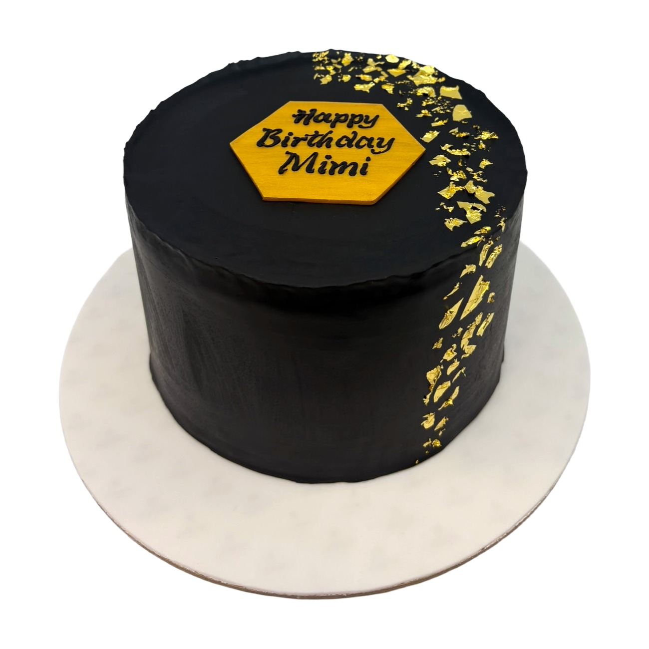 Midnight Noir & Gold Flake Cake