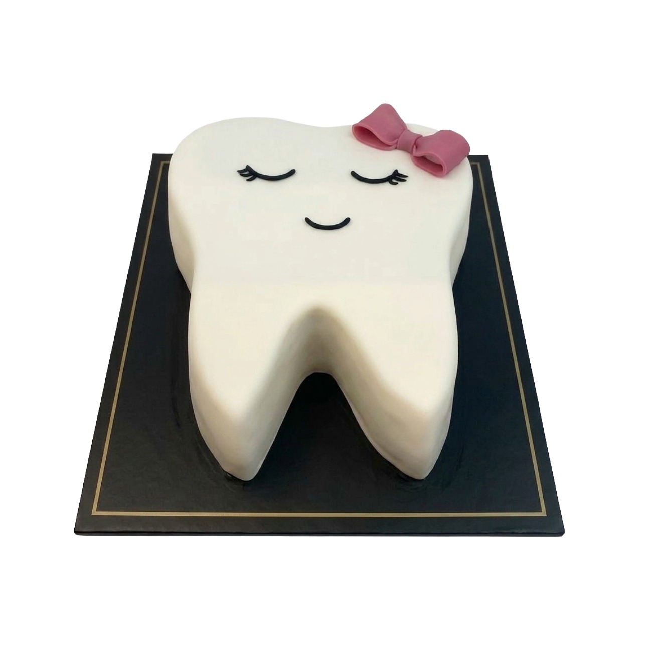 Minimalist 3D Tooth Shaped Cake