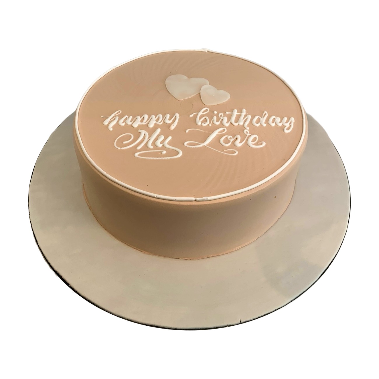 Minimalist Pastel Nude Love Cake