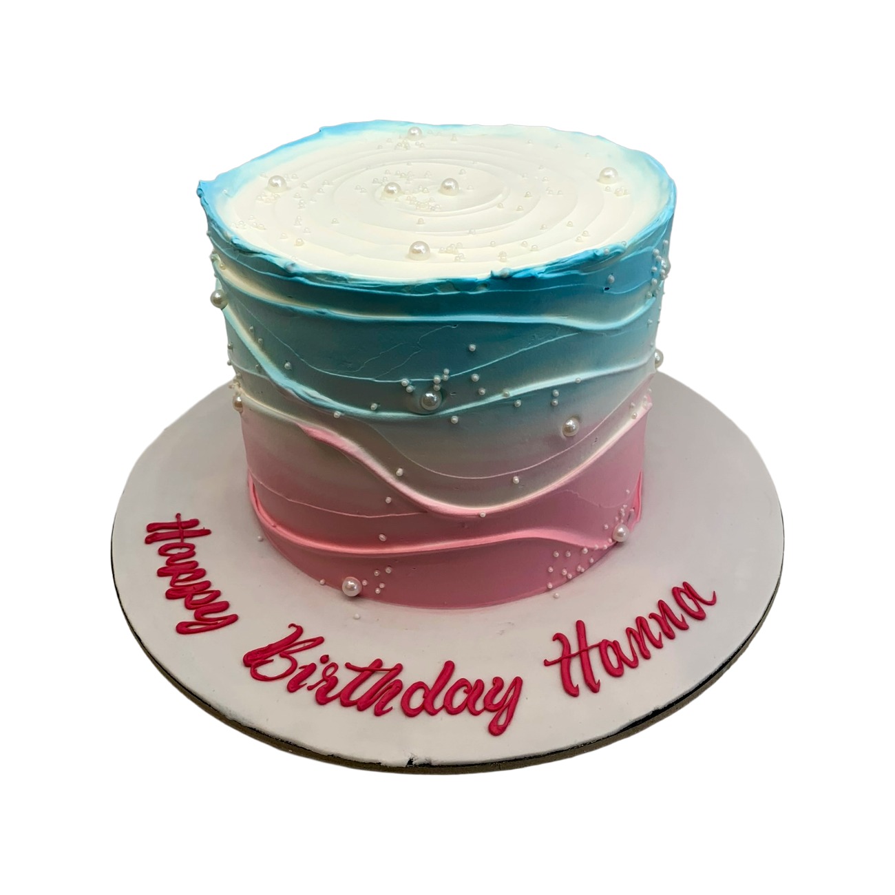 Ocean Breeze Waves Ombre Cake