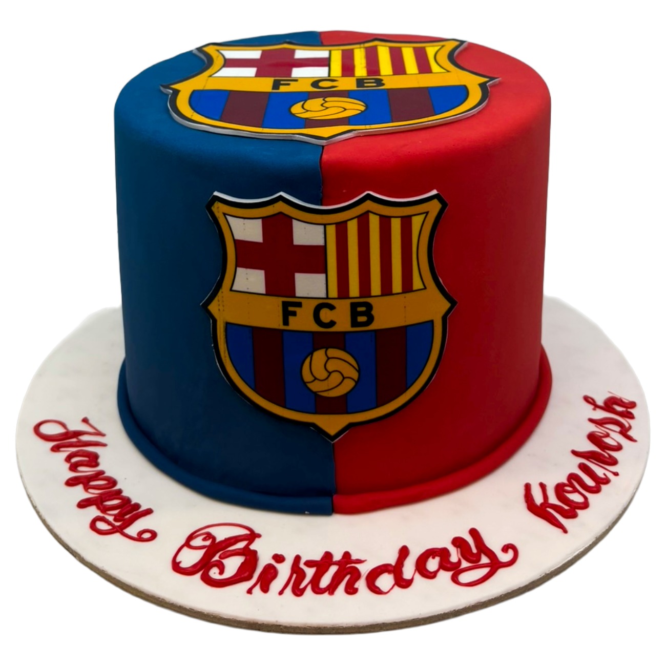 Official FC Barcelona Fondant Birthday Cake
