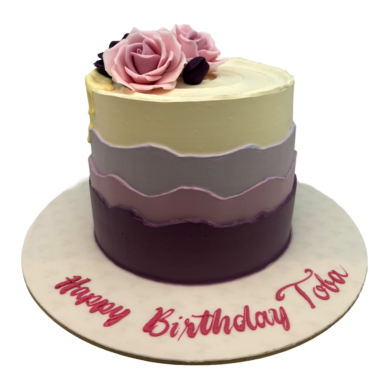 Ombré Amethyst Blossom Cake